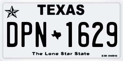 TX license plate DPN1629