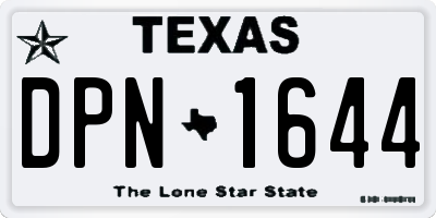 TX license plate DPN1644