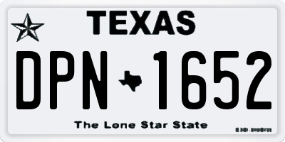 TX license plate DPN1652