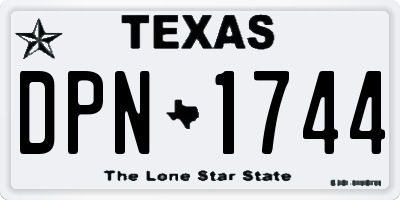 TX license plate DPN1744