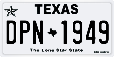 TX license plate DPN1949