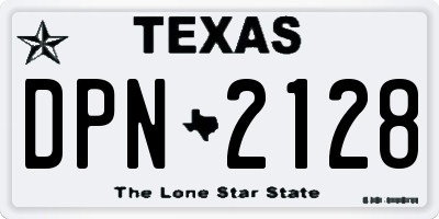 TX license plate DPN2128