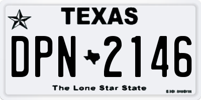 TX license plate DPN2146