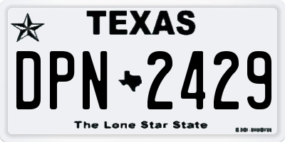 TX license plate DPN2429