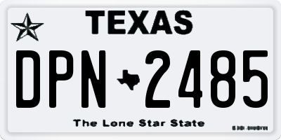 TX license plate DPN2485