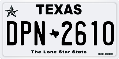 TX license plate DPN2610