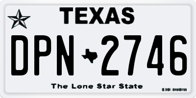 TX license plate DPN2746