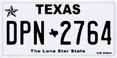 TX license plate DPN2764