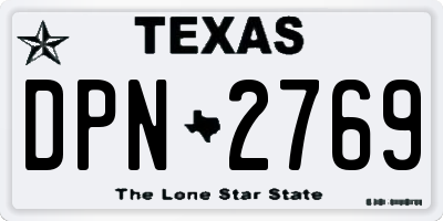 TX license plate DPN2769