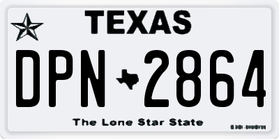 TX license plate DPN2864