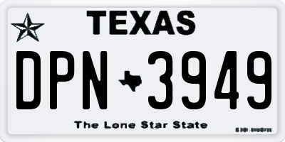 TX license plate DPN3949