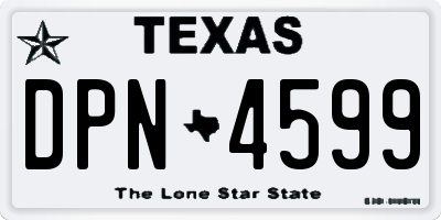 TX license plate DPN4599