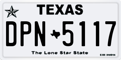 TX license plate DPN5117