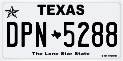 TX license plate DPN5288