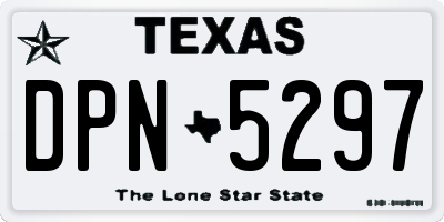 TX license plate DPN5297
