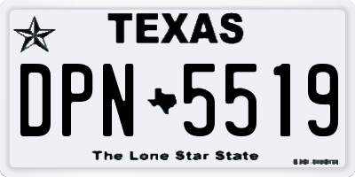 TX license plate DPN5519