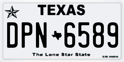 TX license plate DPN6589