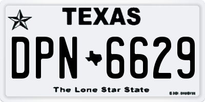 TX license plate DPN6629