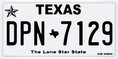 TX license plate DPN7129