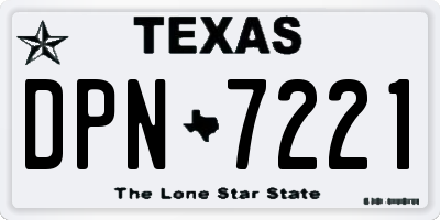 TX license plate DPN7221