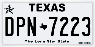 TX license plate DPN7223