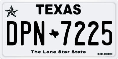 TX license plate DPN7225