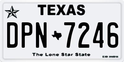 TX license plate DPN7246