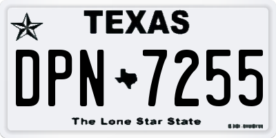 TX license plate DPN7255