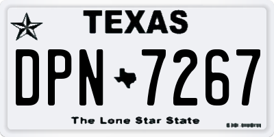 TX license plate DPN7267