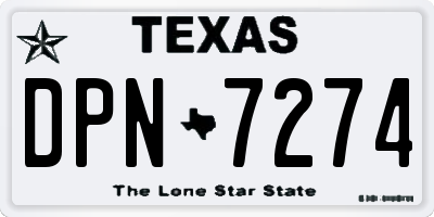 TX license plate DPN7274