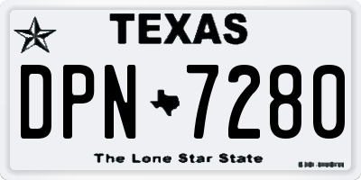 TX license plate DPN7280