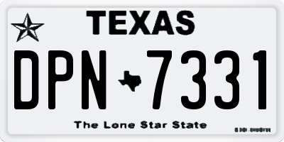 TX license plate DPN7331