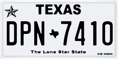 TX license plate DPN7410
