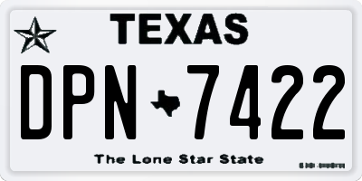 TX license plate DPN7422