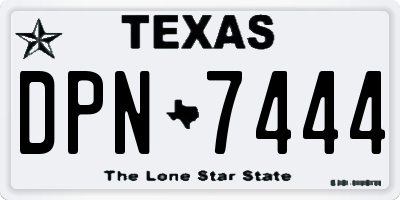 TX license plate DPN7444