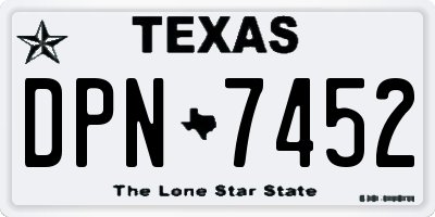 TX license plate DPN7452