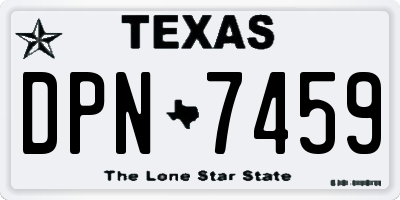 TX license plate DPN7459