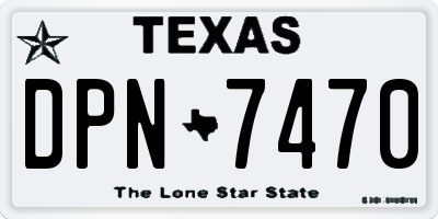 TX license plate DPN7470