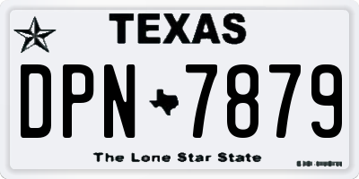 TX license plate DPN7879