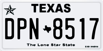 TX license plate DPN8517