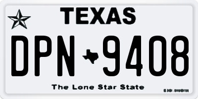 TX license plate DPN9408