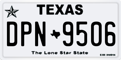 TX license plate DPN9506