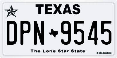 TX license plate DPN9545
