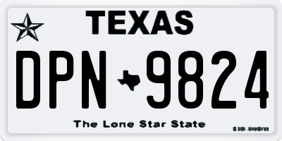 TX license plate DPN9824