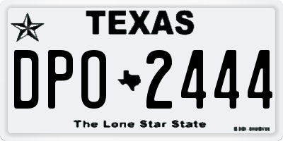 TX license plate DPO2444