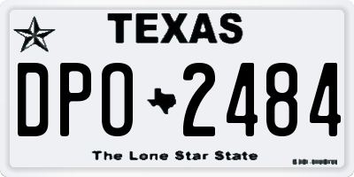 TX license plate DPO2484