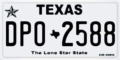 TX license plate DPO2588