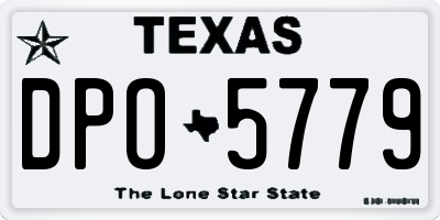 TX license plate DPO5779