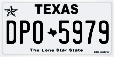 TX license plate DPO5979