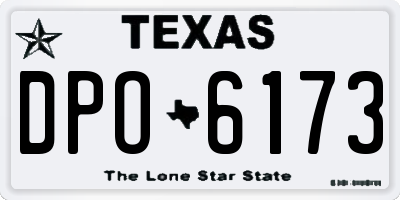 TX license plate DPO6173
